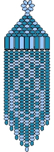 uniquebeadedjewelry Chart for Beaded Fringe Earrings